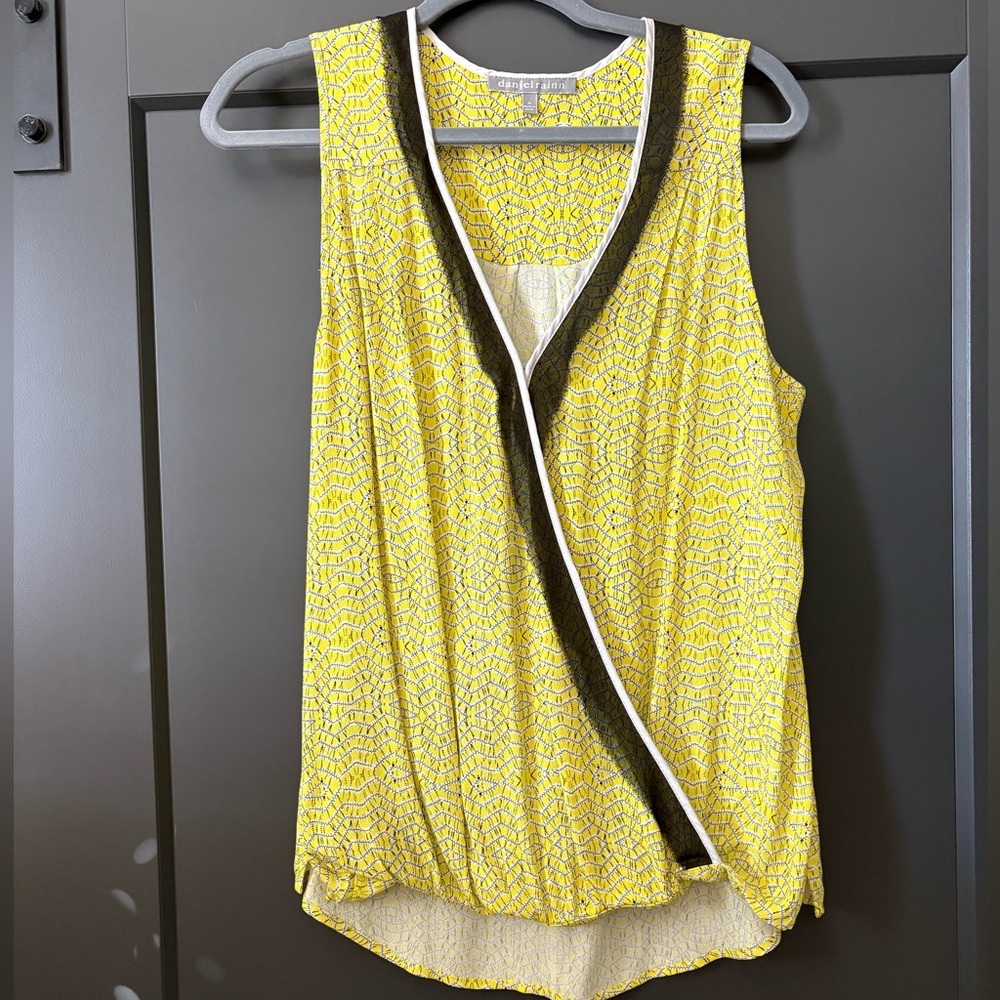 Daniel Rainn Yellow Sleeveless Blouse
